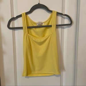 Yellow square neck tank